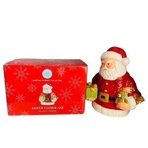 Martha Stewart 13” Santa Cookie Jar Vintage Macy’s Holiday Christmas 2011